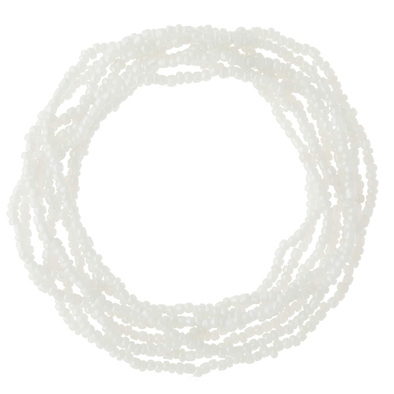 Shiny White Glass Seed Beads, 6/0 by Bead Landing&#x2122;